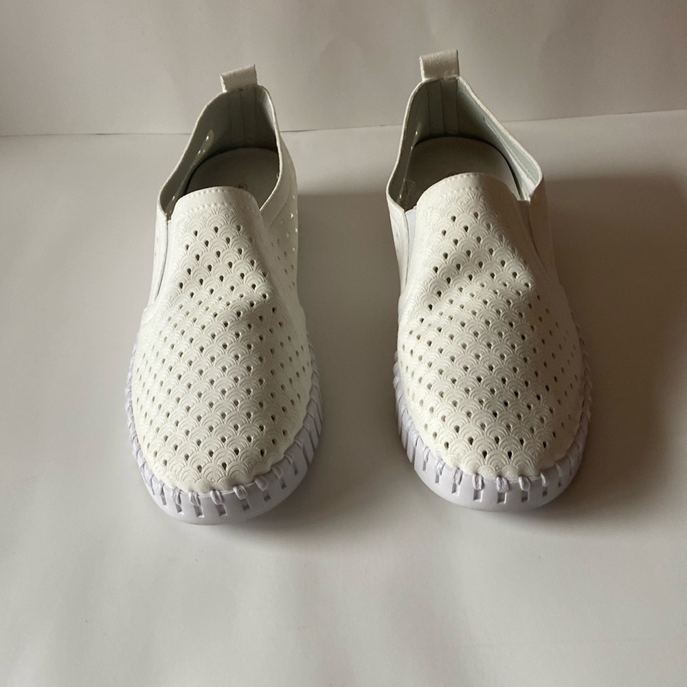 EUC Ilse Jacobsen Hornbeck Platform Slip-on white Shoes Women's sz 41/9-9.5US.